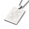 304 Stainless Steel Pendant Necklace NJEW-K253-12P-3