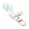 Glow in the Dark Acrylic Conch Pendant Decorations HJEW-JM03290-01-4