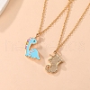 Alloy with Enamel Pendant Necklaces PW-WG4DEBC-01-3
