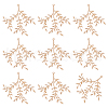 CHGCRAFT 8Pcs Brass Leaf Pendants KK-CA0002-79-1