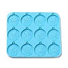 12 Constellations Flat Round DIY Pendant Silicone Molds X-DIY-G062-A01-4