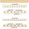 Unicraftale 120Pcs 4 Style 304 Stainless Steel Curb Chains Extender STAS-UN0038-16-5
