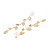 Cubic Zirconia Chains Tassel Earrings EJEW-P236-05G-3