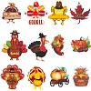 SUNNYCLUE 24Pcs 12 Styles Thanksgiving Day Resin & Acrylic Pendants RESI-SC0003-25-1