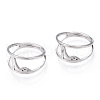 Non-Tarnish 304 Stainless Steel High-Heeled Shoes Adjustable Ring for Women RJEW-T027-07P-2