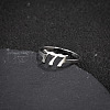 Number 201 Stainless Steel Adjustable Cuff Rings FS-WG22891-14-1