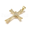 Brass Micro Pave Cubic Zirconia Pendants KK-Z100-35G-02-2