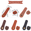 WADORN 6Sets 3 Colors Sew On Cowhide Leather Tab Closure with Snap Buttons FIND-WR0004-81-2