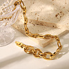 Classic Stainless Steel Oval Link Chain Bracelets & Necklaces Sets for Unisex KZ4634-1-2