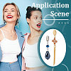 Unicraftale 36Pcs 6 Styles 201 Stainless Steel Stud Earring Findings with Hole EJEW-UN0002-41-6