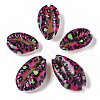 Printed Natural Cowrie Shell Beads X-SSHEL-R047-01-B08-2