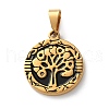 201 Stainless Steel Enamel Pendants STAS-U053-03G-1