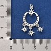 Brass Micro Pave Cubic Zirconia Pendants KK-D378-14S-3