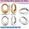Beebeecraft 2Pcs 925 Sterling Silver Spring Gate Rings STER-BBC0006-41B-2