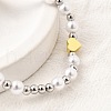 ABS Imitation Pearl Beads Braided Bead Bracelets for Women BJEW-D317-09B-PG-2