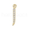 Rack Plating Brass Micro Pave Clear Cubic Zirconia Pendants KK-A224-03H-G-1