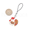 Glass Seed Bead Beaded Charm Mobile Straps HJEW-MZ00266-01-3