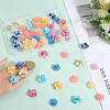 SUNNYCLUE 60Pcs 10 Styles Smudged Color Opaque Resin Cabochons FIND-SC0011-49-3