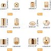 SUPERFINDINGS 300Pcs 3 Style Brass Beads KK-FH0004-03-6