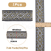Polyester Jacquard Rhombus Ribbons OCOR-WH0082-141B-2