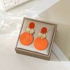 3-Round Alloy Dangle Stud Earrings FS-WG460DD-01-1
