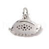 Brass Micro Pave Cubic Zirconia Charms ZIRC-F132-26P-2