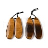 2Pcs Natural Tiger Eye Pendants G-A228-03D-1