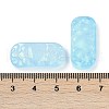 Spray Painted Transparent Glass Connector Charms X1-GLAA-H035-06H-3