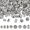  96Pcs 8 Styles Tibetan Style Alloy Beads FIND-NB0005-05-1