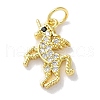 Rack Plating Brass Micro Pave Cubic Zirconia Pendants KK-Z039-24G-1