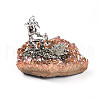 Electroplate Natural Amethyst Cluster Base Sculpture G-N347-01-2
