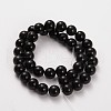 Natural Gemstone Obsidian Round Beads Strands X-G-O030-6mm-08-1