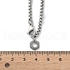 304 Stainless Steel Hexagon Pendant Box Chain Necklaces for Women NJEW-A045-25P-5