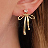 Bowknot Brass Dangle Stud Earrings FS-WGC797A-04-1