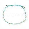 Bohemian Style Glass Seed Round Beads Braided Bead Bracelets RZ1684-6-1