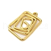 Ion Plating(IP) 304 Stainless Steel Pendants STAS-C104-28B-G-2