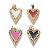 Brass Micro Pave Cubic Zirconia Pendants KK-K234-01-1