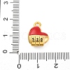 304 Stainless Steel Enamel Pendants STAS-B085-25G-3