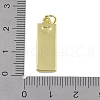 Brass Micro Pave Clear Cubic Zirconia Pendants KK-P266-06G-L-3