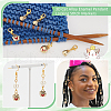 3D Cat Alloy Enamel Pendant Locking Stitch Markers HJEW-AB00554-4
