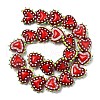 Handmade Lampwork Bumpy Beads Heart LAMP-V001-07G-2
