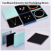 AHADERMAKER 20Pcs 5 Colors Cardboard Jewelry Set Packaging Boxes CON-GA0001-20-4