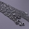304 Stainless Steel Column Link Chain Necklaces ZK1552-4-1