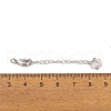 Flower Rack Plating Brass Ends with Chain and Lobster Claw Clasps KK-K367-15P-3