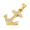 Ion Plating(IP) 304 Stainless Steel Micro Pave Cubic Zirconia Pendants STAS-D112-03G-07-2