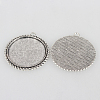 Tibetan Style Alloy Pendant Cabochon Settings X-TIBEP-N003-66AS-2