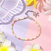 Shell Pearl & Glass Beaded Bracelets for Women BJEW-JB10414-2