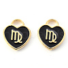 Light Gold Plated Alloy Enamel Pendants ENAM-R136-30-21-2
