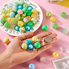 60Pcs 12 Styles Round Opaque & & Bubblegum & Transparent & AB Color & Crackle Round Acrylic Beads DIY-TA0004-95-7