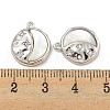 Brass Micro Pave Clear Cubic Zirconia Pendants KK-L211-017P-01-3